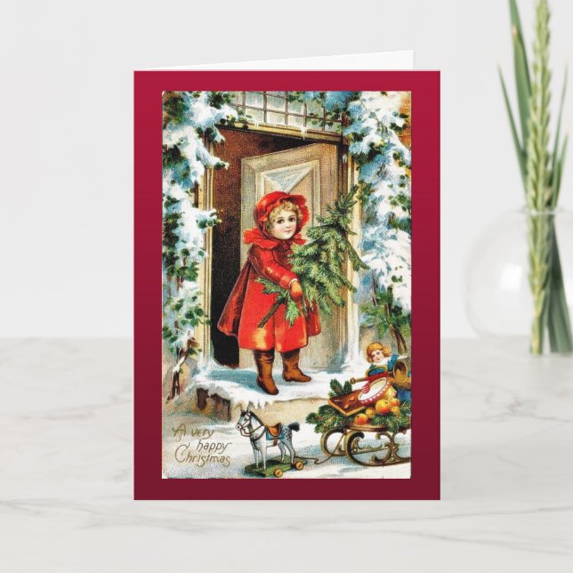 Cartes Pour Fêtes Annuelles Noël vintage (Devant)