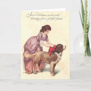 Cartes Pour Fêtes Annuelles Noël vintage - amis fidèles,