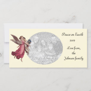 Cartes Pour Fêtes Annuelles Noël vintage, Ange victorien Guardian