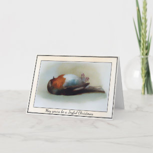 Cartes Pour Fêtes Annuelles Noël vintage aux oiseaux morts