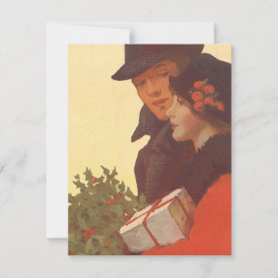 Cartes Pour Fêtes Annuelles Noël vintage, Cadeaux d'amour et de romance