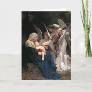Cartes Pour Fêtes Annuelles Noël vintage, Chanson des anges de Bouguereau