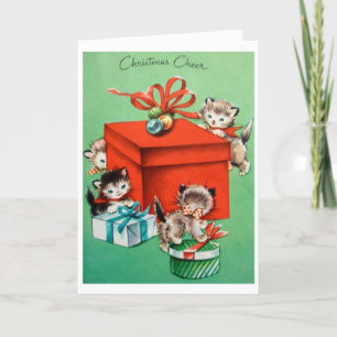 Cartes Pour Fêtes Annuelles Noël Vintage - Chatons & Noël,