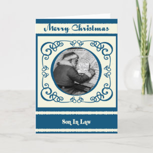 Cartes Pour Fêtes Annuelles Noël vintage de beau-fils de Père Noël