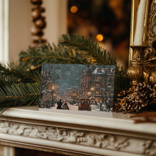 Cartes Pour Fêtes Annuelles Noël Vintage d'hiver britannique