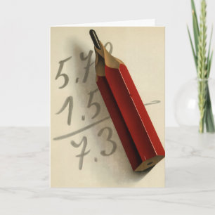 Cartes Pour Fêtes Annuelles Noël vintage, Équation de mathématiques commercial