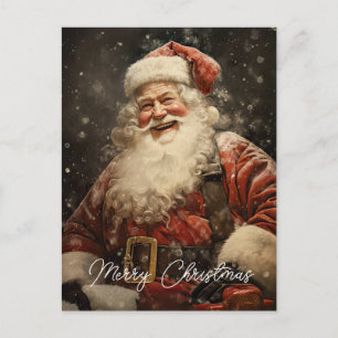 Cartes Pour Fêtes Annuelles Noël vintage Jolly Santa Claus