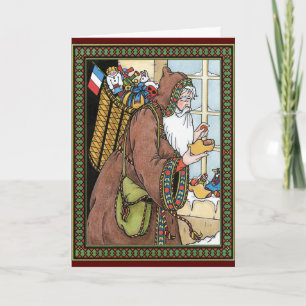 Cartes Pour Fêtes Annuelles Noël Vintage, Jouets du Père Noël Chaussures