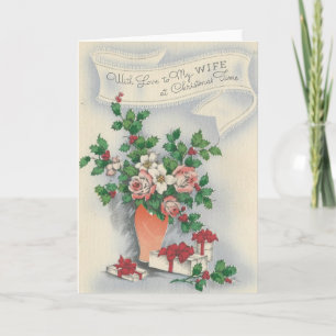 Cartes Pour Fêtes Annuelles Noël Vintage Pour Ma Femme