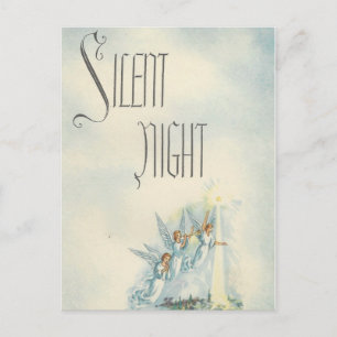 Cartes Pour Fêtes Annuelles Noël Vintage Silent Night Angels