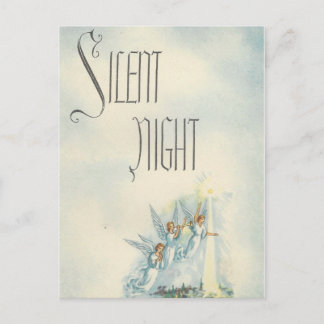 Cartes Pour Fêtes Annuelles Noël Vintage Silent Night Angels