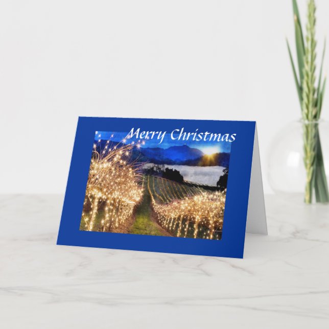 Cartes Pour Fêtes Annuelles Noël viticole (Devant)