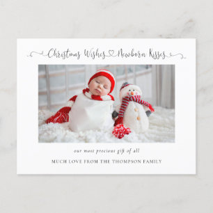 Cartes Pour Fêtes Annuelles Noël Voeux Nouveau-né Baisers Bébé Statistiques Ph