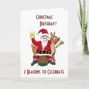 CARTES POUR FÊTES ANNUELLES NOËL & VOTRE NAISSANCE=FAITES COMMENCER CETTE FÊTE