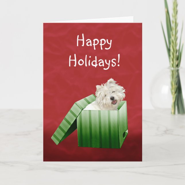 Cartes Pour Fêtes Annuelles Noël Westie (Devant)
