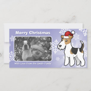 Cartes Pour Fêtes Annuelles Noël Wire Fox Terrier
