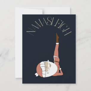 Cartes Pour Fêtes Annuelles Noël Yoga Père Noël Namaste Jour de l'An