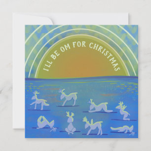 Cartes Pour Fêtes Annuelles Noël Yoga Reindee