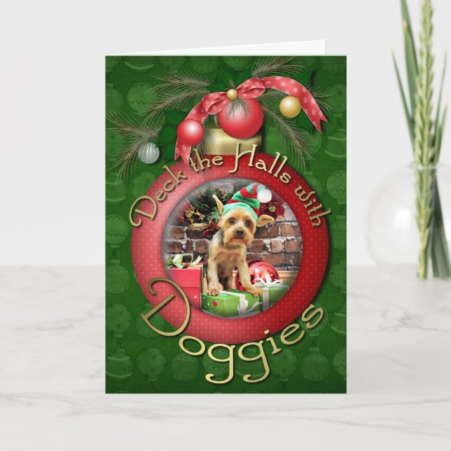 Cartes Pour Fêtes Annuelles Noël - Yorki - nounours (Devant)