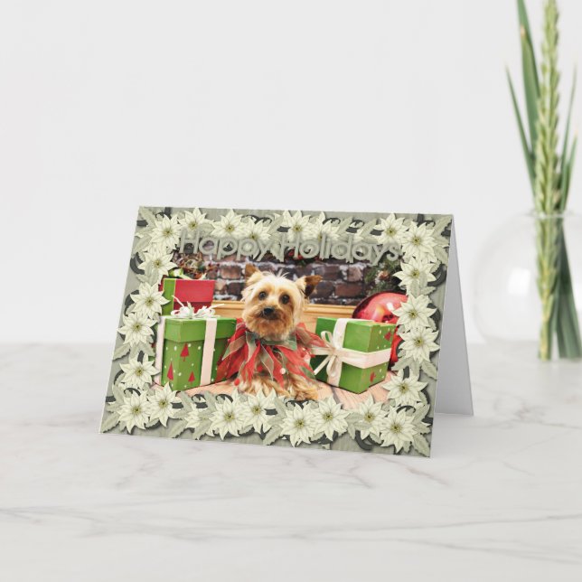 Cartes Pour Fêtes Annuelles Noël - Yorkie - Kensey (Devant)