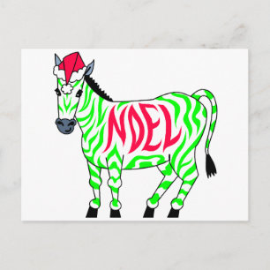 Cartes Pour Fêtes Annuelles Noel Zebra