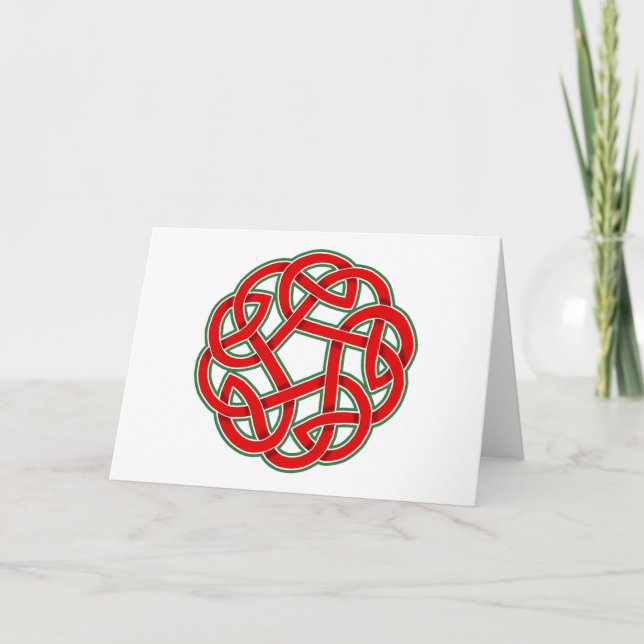 Cartes Pour Fêtes Annuelles Noeud celtique de Noël (Devant)