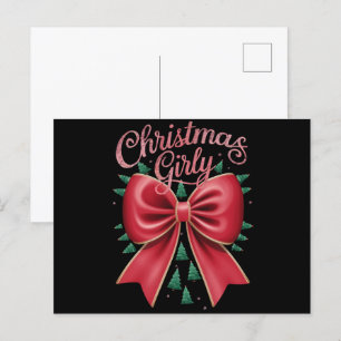 Cartes Pour Fêtes Annuelles Noeud pour sapin de Noël esthétique féminin Fêtes