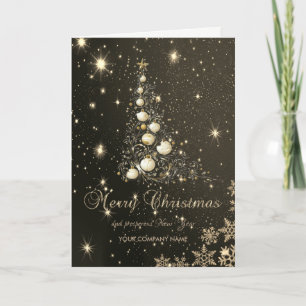 Cartes Pour Fêtes Annuelles Noir, Arbre de Noël, Boules, Flèches de neige Entr