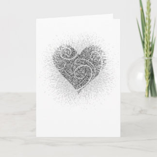 Cartes Pour Fêtes Annuelles Noir au coeur