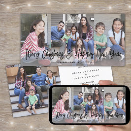 Cartes Pour Fêtes Annuelles Noir brossé Noël & Nouvel An 4 Photo