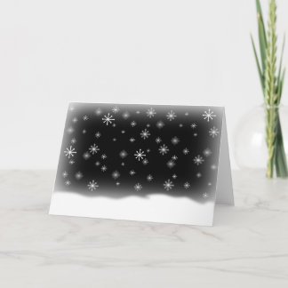 CARTES POUR FÊTES ANNUELLES NOIR DE FLOCONS DE NEIGE