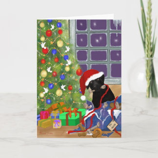 Cartes Pour Fêtes Annuelles Noir du Labrador Noir