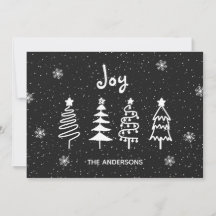 Noir Moderne Pins Mini Arbres Neige Joie Noël