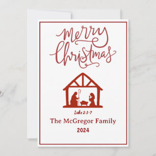 Cartes Pour Fêtes Annuelles Nom de famille ou d'entreprise Nativité Joyeux Noë