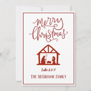 Cartes Pour Fêtes Annuelles Nom de famille ou d'entreprise Nativité Joyeux Noë