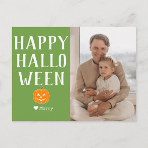 Cartes Pour Fêtes Annuelles Nom de photo Simple Moderne Famille Joyeux Hallowe