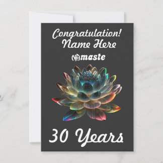 Cartes Pour Fêtes Annuelles Nom personnalisé/étape importante NA Namasté Narco