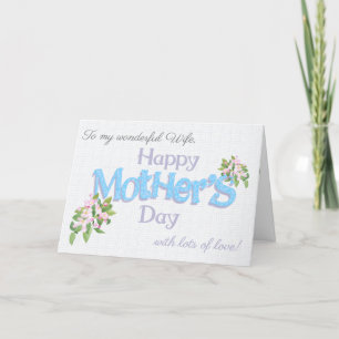 Cartes Pour Fêtes Annuelles Nom personnalisé Fête des mères avec Apple Blossom