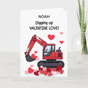 Cartes Pour Fêtes Annuelles Nom personnalisé garçon Saint-Valentin camion de c