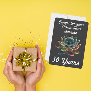 Cartes Pour Fêtes Annuelles Nom personnalisé/jalon NA Namasté Narcotiques Anon