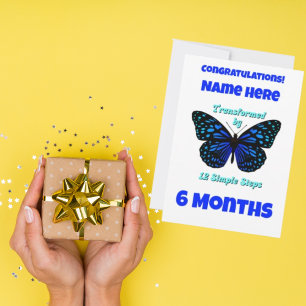 Cartes Pour Fêtes Annuelles Nom personnalisé/jalon transformé