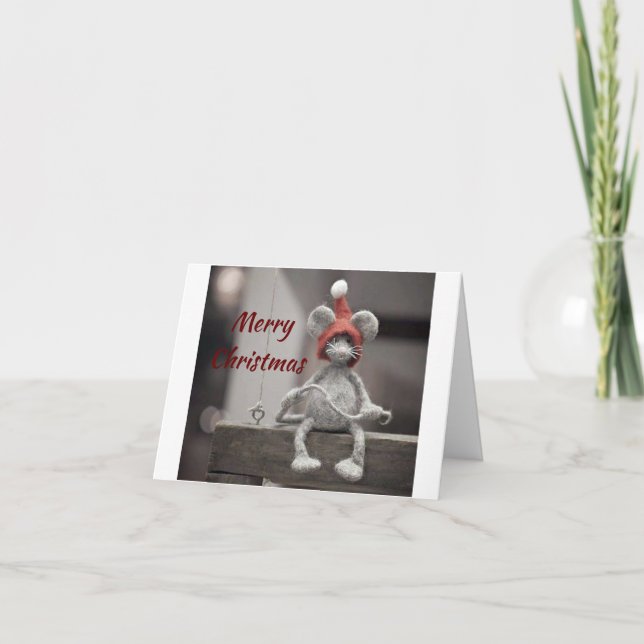 CARTES POUR FÊTES ANNUELLES **NON** AUSSI TRANQUILLE QUE LA SOURIS "À NOËL" (Devant)