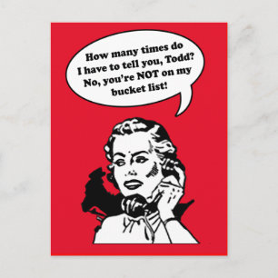 Cartes Pour Fêtes Annuelles Non, You're Not on My Bucket List ! Valentine