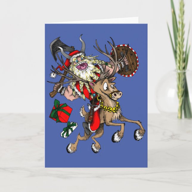 Cartes Pour Fêtes Annuelles Nordic Père Noël (Devant)