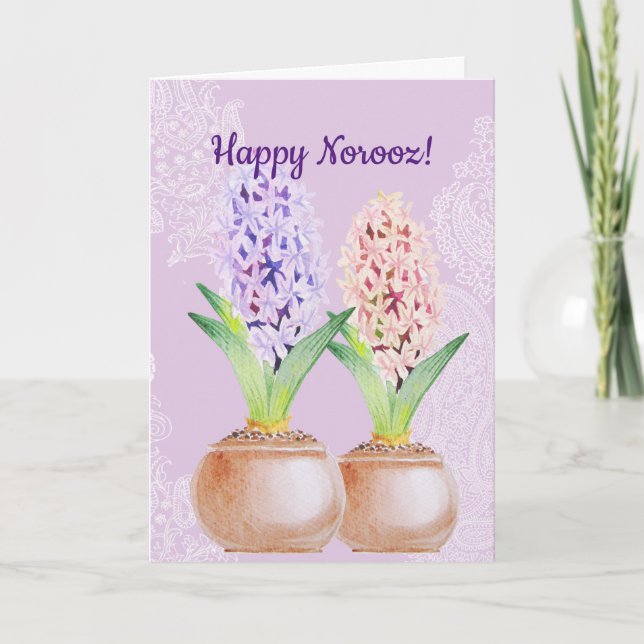 Cartes Pour Fêtes Annuelles Norooz Hyacinth violet (Devant)