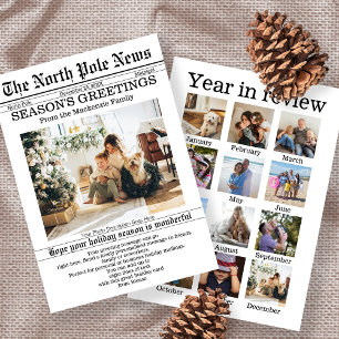 Cartes Pour Fêtes Annuelles North Pôle News Journal de Noël Personnalisé