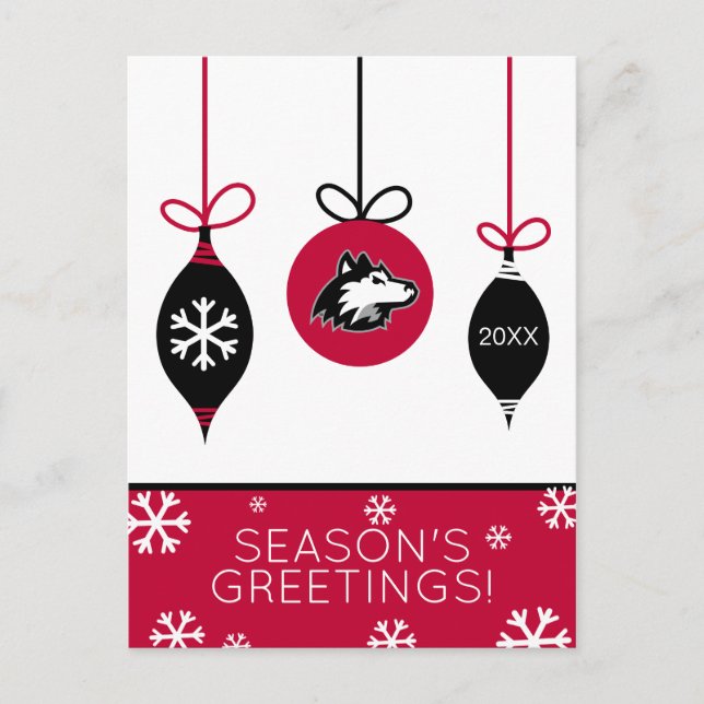 Cartes Pour Fêtes Annuelles Northern Illinois Huskies | Noël (Devant)