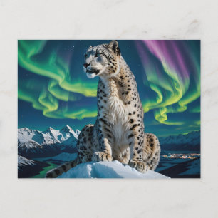 Cartes Pour Fêtes Annuelles « Northern Sky Wanderer » – Portrait de léopard de