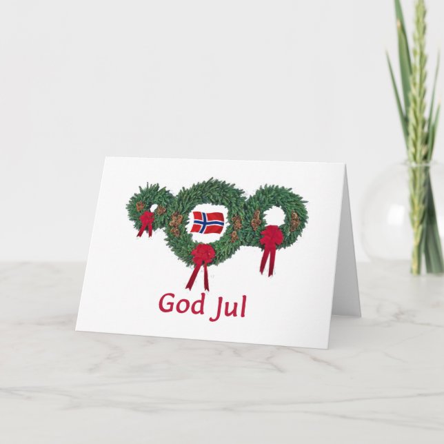 Cartes Pour Fêtes Annuelles Norvège Noël 2 (Devant)