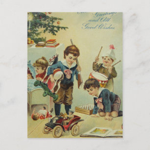 Cartes Pour Fêtes Annuelles Nos jouets de Noël - ère d'Edwardian